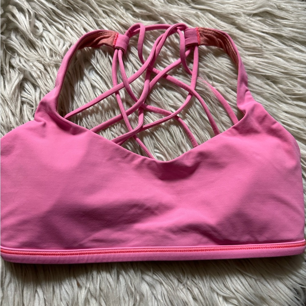 Lululemon Free to be wild bra size 6 lightly padded miami pink - Picture 9 of 9